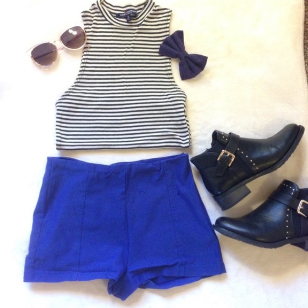 Blue Denim Shorts - Picture 1 of 2